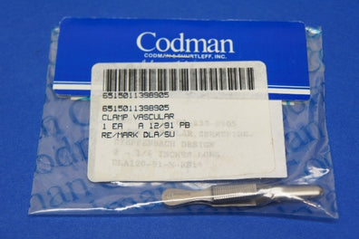 Codman 92-6315 V a s c u l a r Serrefine Clamp Deiffenbach Design